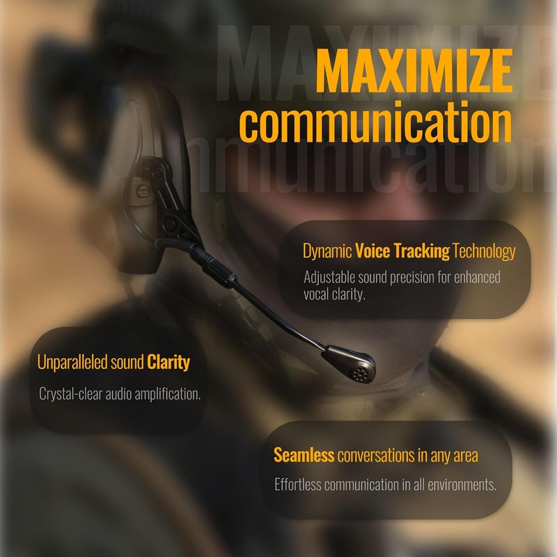 EARMOR M32 PLUS Tactical Headset for Helmet - Noise Canceling Headphones with mic for Shooting & Hunting Earmuffs, Nato TP120 Jacket, Coyote - Image 4